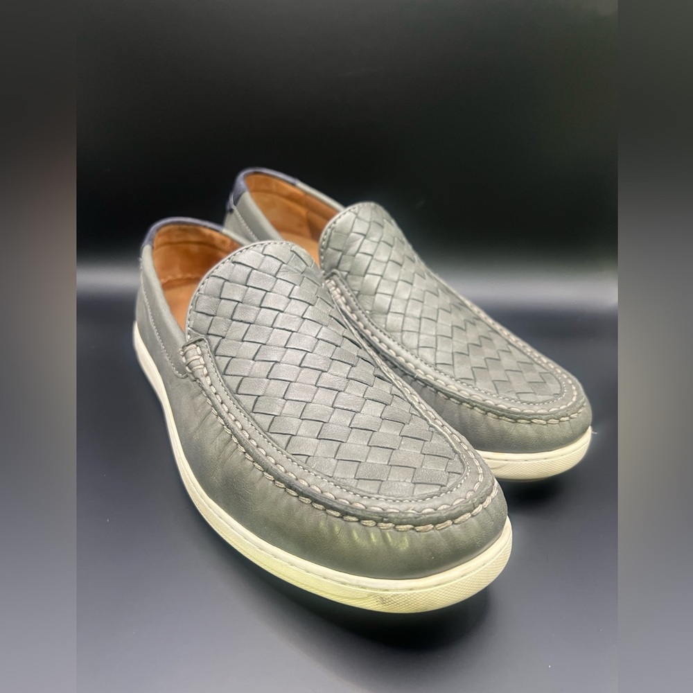 Trask - Mens Silas Loafers- Size:9M, Grey/Cream, Pre-Owned